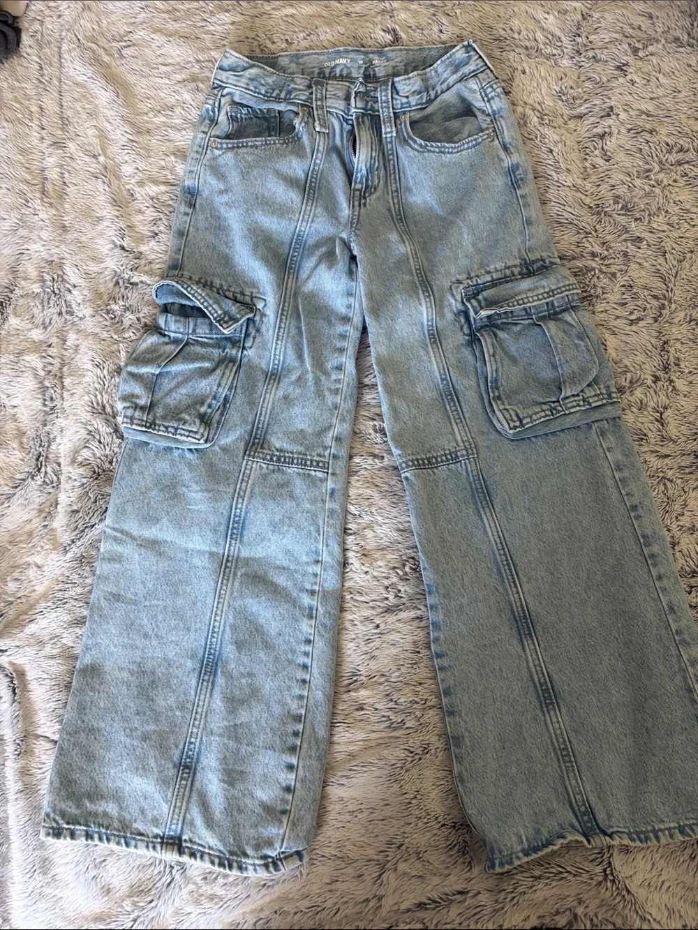 Girls Old Navy Cargo Wide-Leg Jeans